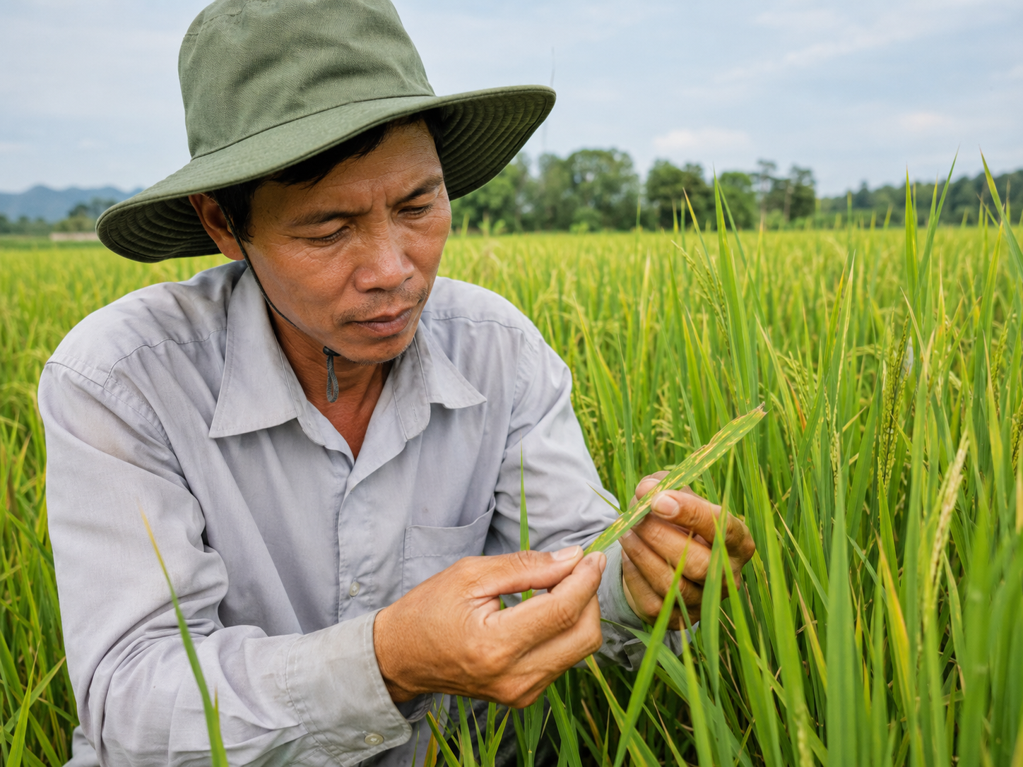 Phân biệt đạo ôn lá với cháy bìa lá lúa